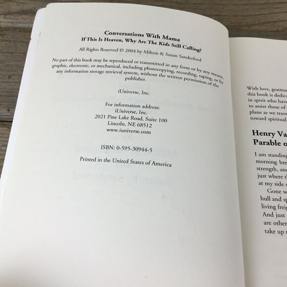 Conversations With Mama By Milton & Susan Sanderford Paperback Signed 2004 - Picture 6 of 8